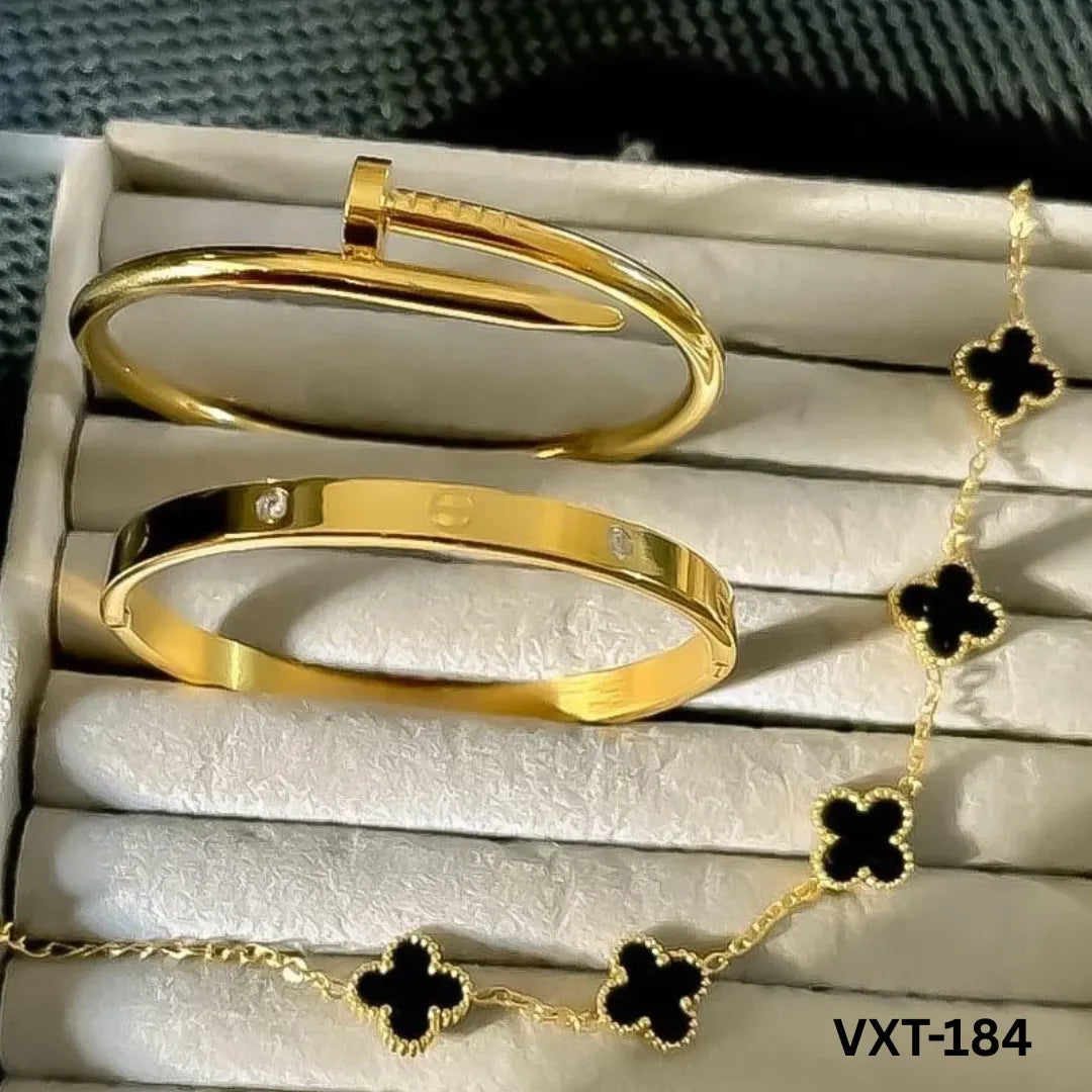 VXT-184 - 3 PC Carrier Bracelets - Stainless Steel