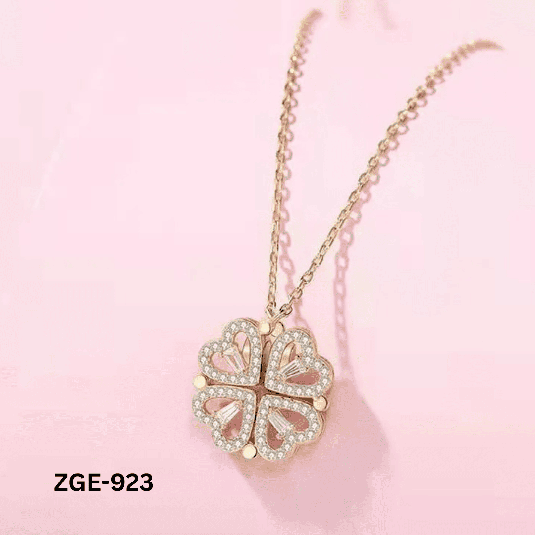 ZGE-923 - Golden 4 Leaf Clover - Necklace - BSM WHOLESALE