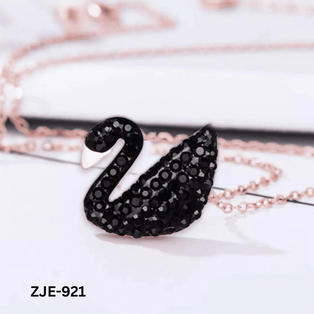 ZJE-921 - Black Swan - Necklace - BSM WHOLESALE