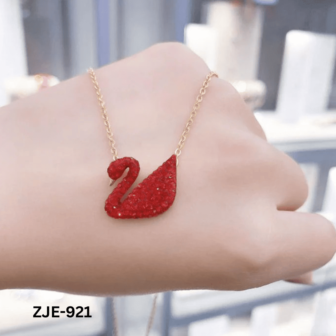 ZJE-921 - Red Swan - Necklace - BSM WHOLESALE