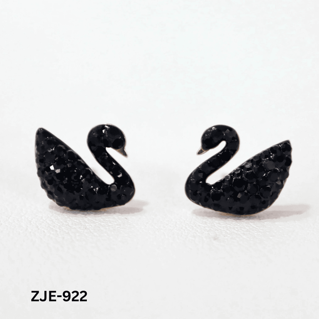 ZJE-922 - Black Swan - Earrings - BSM WHOLESALE
