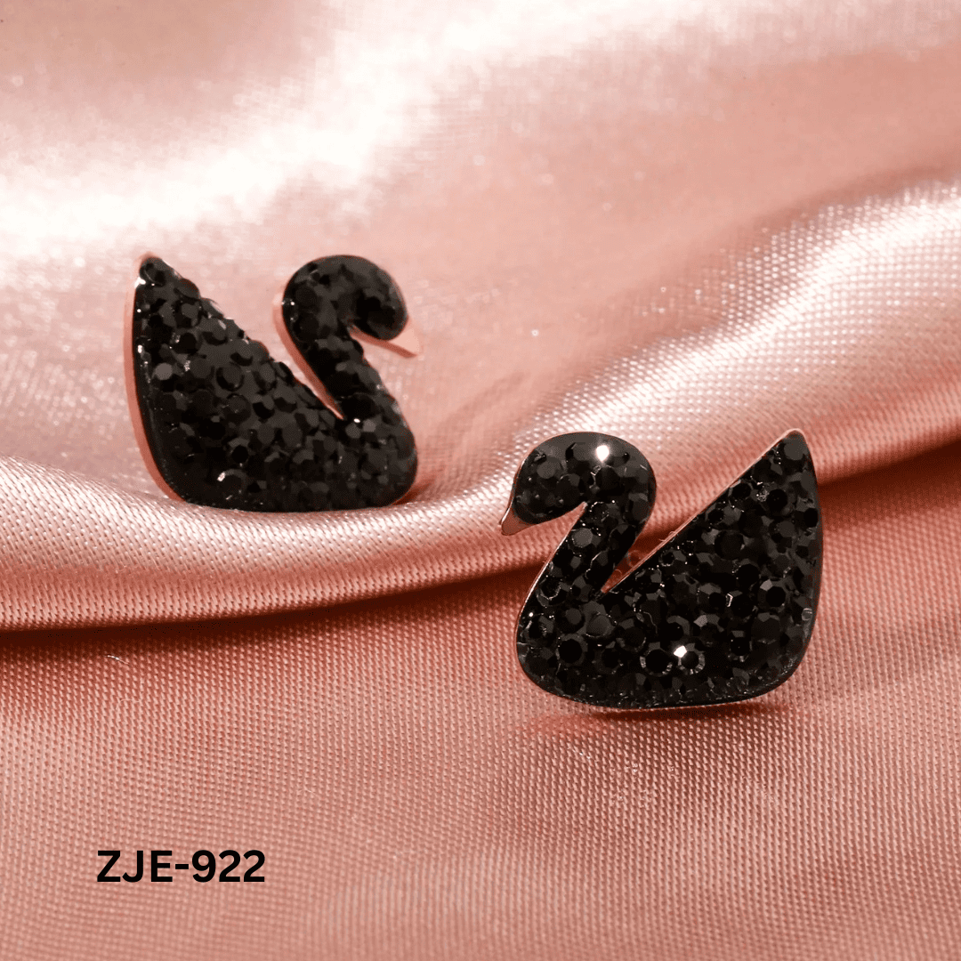 ZJE-922 - Black Swan - Earrings - BSM WHOLESALE