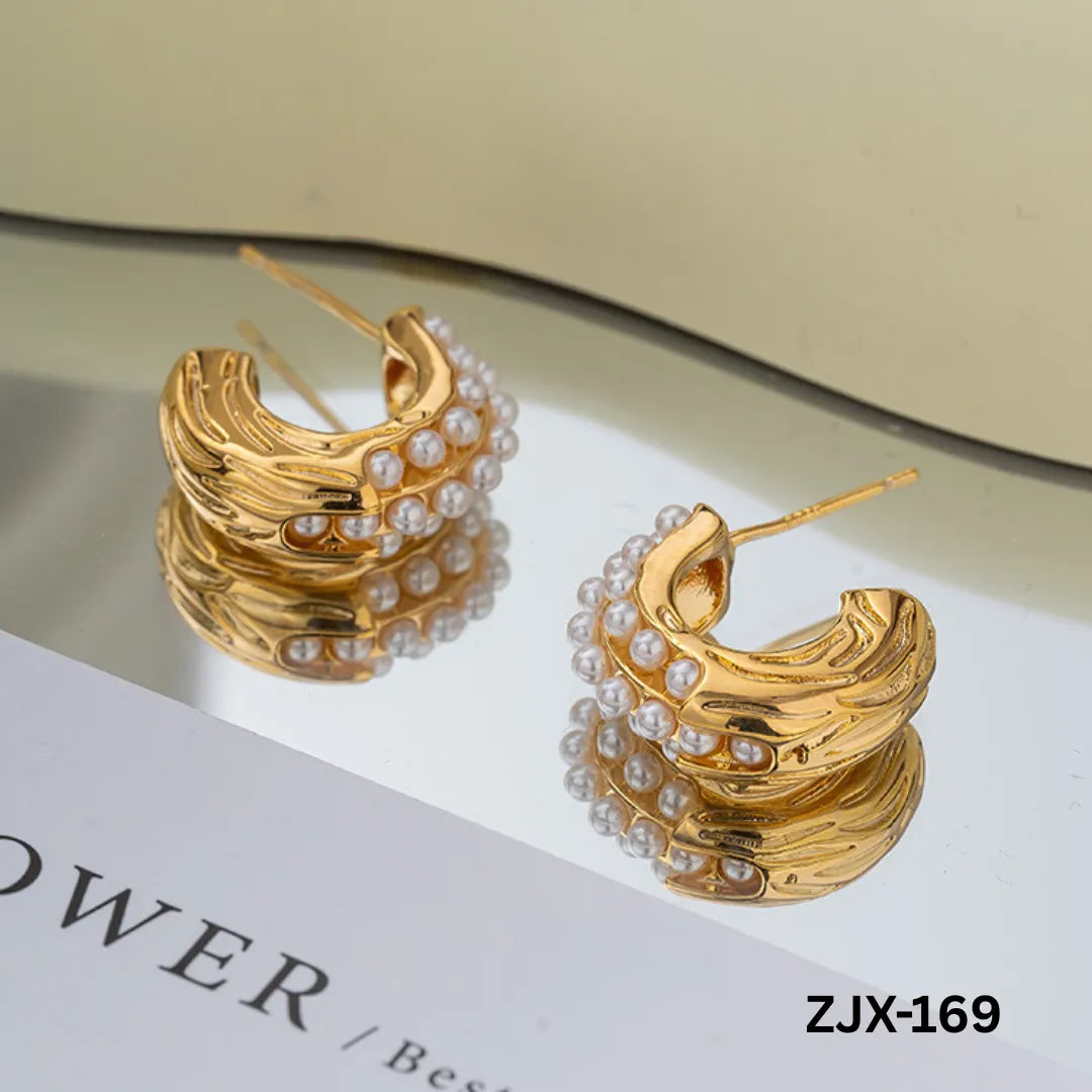 ZJX-169 - Golden Pearl Bali - Earrings