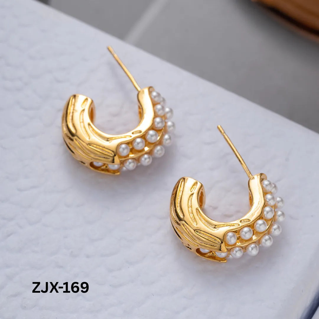 ZJX-169 - Golden Pearl Bali - Earrings