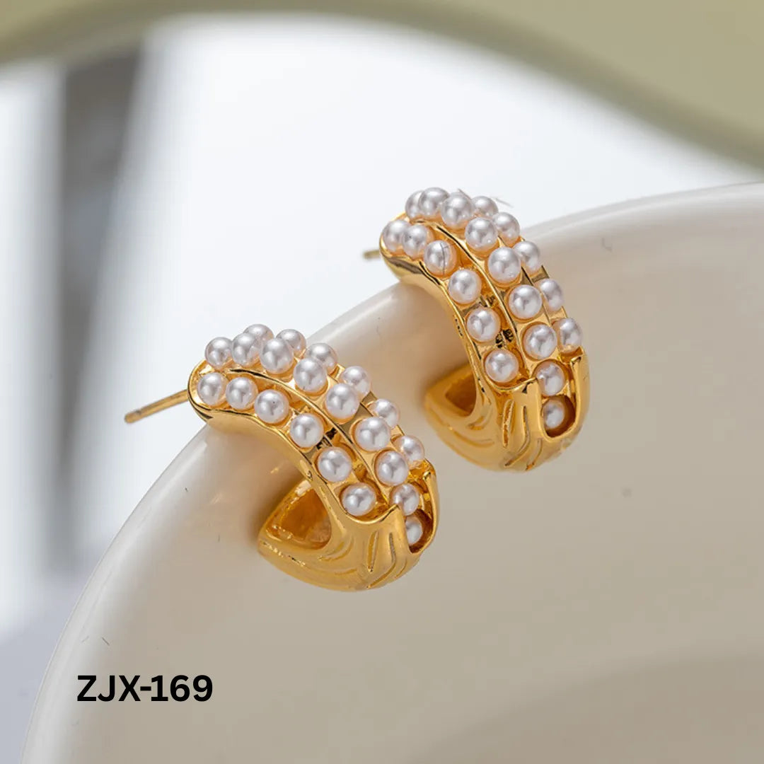 ZJX-169 - Golden Pearl Bali - Earrings