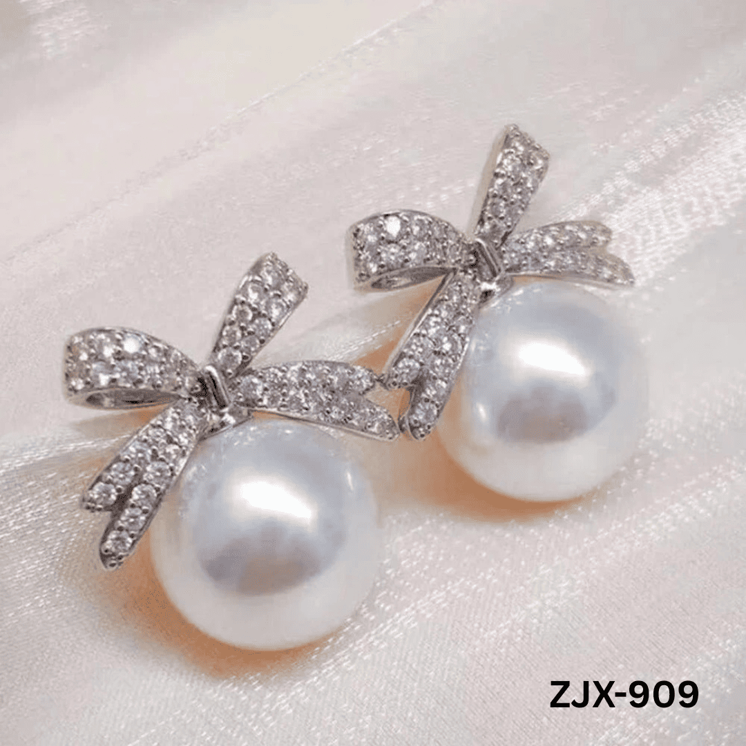 ZJX-909 - Silver Knot Shape - Earrings - BSM WHOLESALE