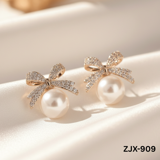 ZJX-909 - Golden knot Shape - Earrings - BSM WHOLESALE