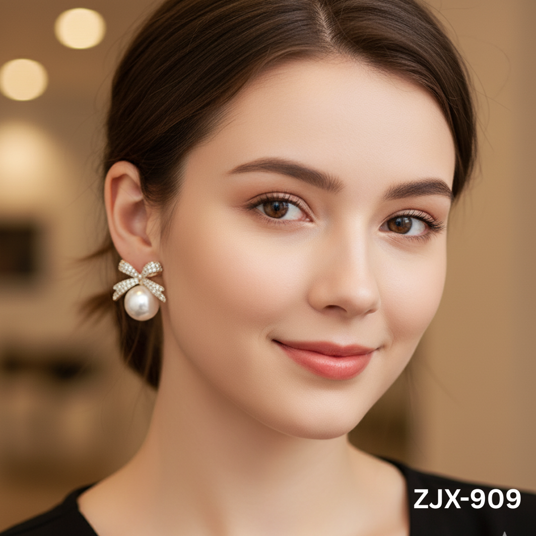 ZJX-909 - Golden knot Shape - Earrings - BSM WHOLESALE