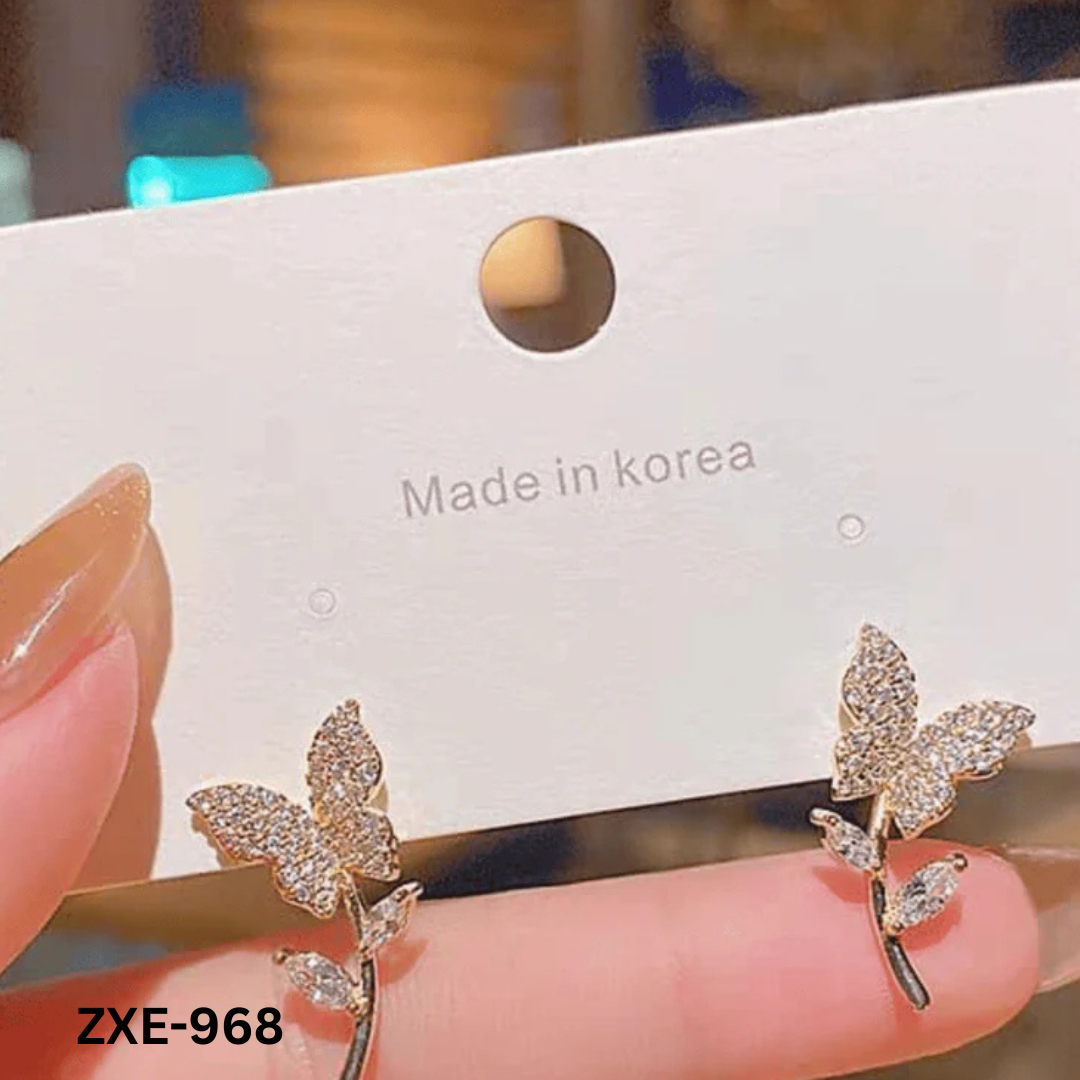 ZXE-968 - Butterfly Flower - Earrings - BSM WHOLESALE
