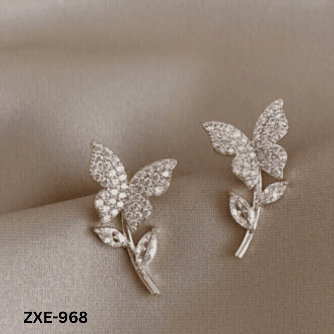 ZXE-968 - Butterfly Flower - Earrings - BSM WHOLESALE
