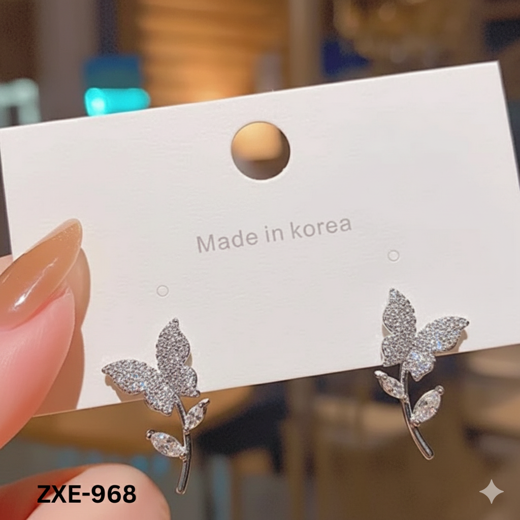 ZXE-968 - Butterfly Flower - Earrings - BSM WHOLESALE